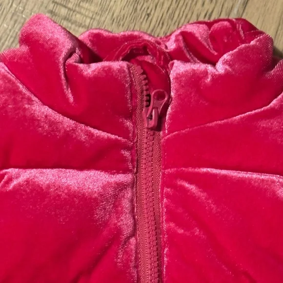 Gymboree Fuchsia Pink Velvet Puffer Vest 12–18 Months - Picture 3 of 7